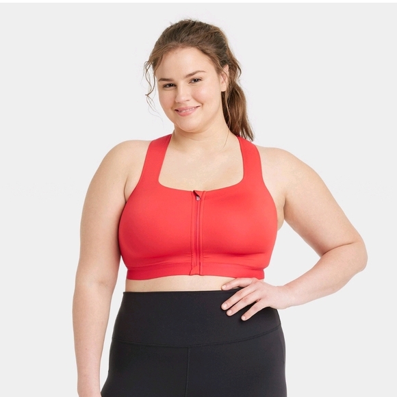 New--Women's Sculpt High Support Zip Front Sports Bra - All In Motion. 34DD - Picture 12 of 12